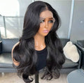 The 'It Girl' — Natural Black Curtain Bangs Lace Front Wig