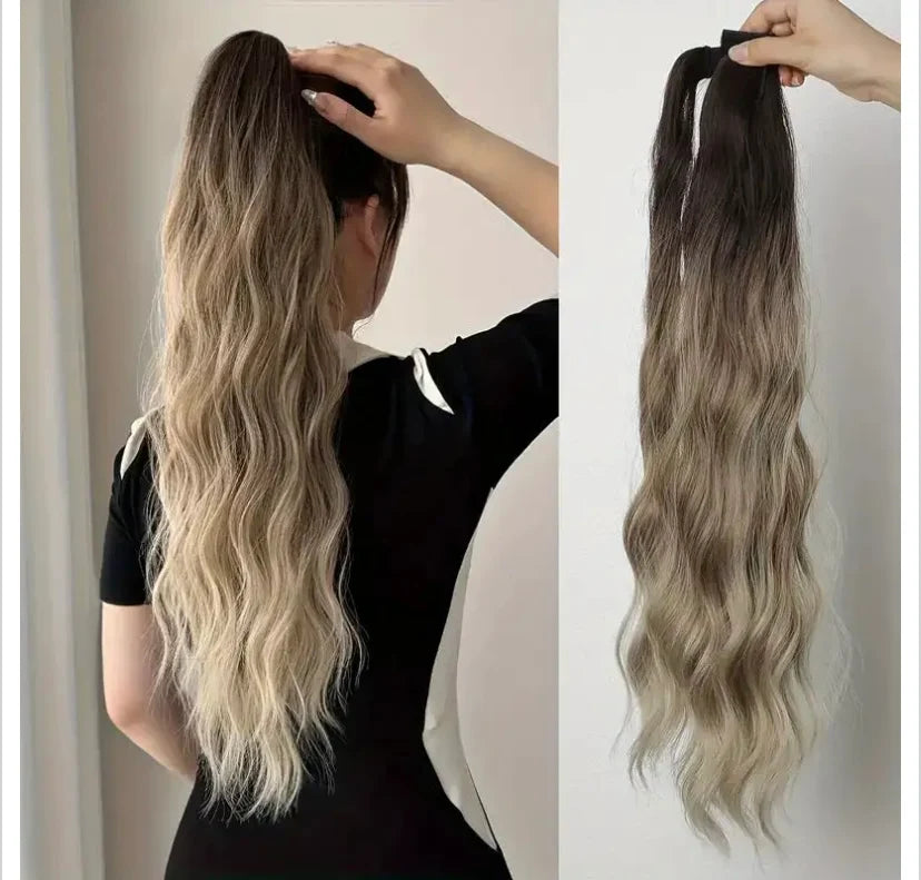Pony Up — Claw Clip Ponytail Extension | Water Wave Big Wavy Curly 60cm