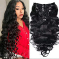 Wave & Clip — Black Body Wave Clip-In Hair Extensions